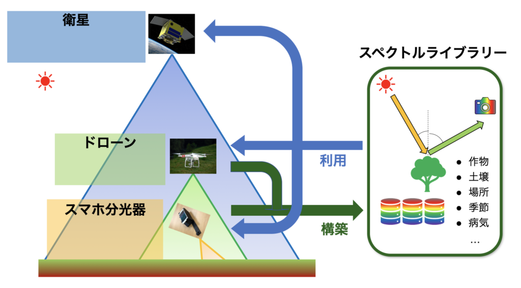 データベース＝スペクトルライブラリの構築図